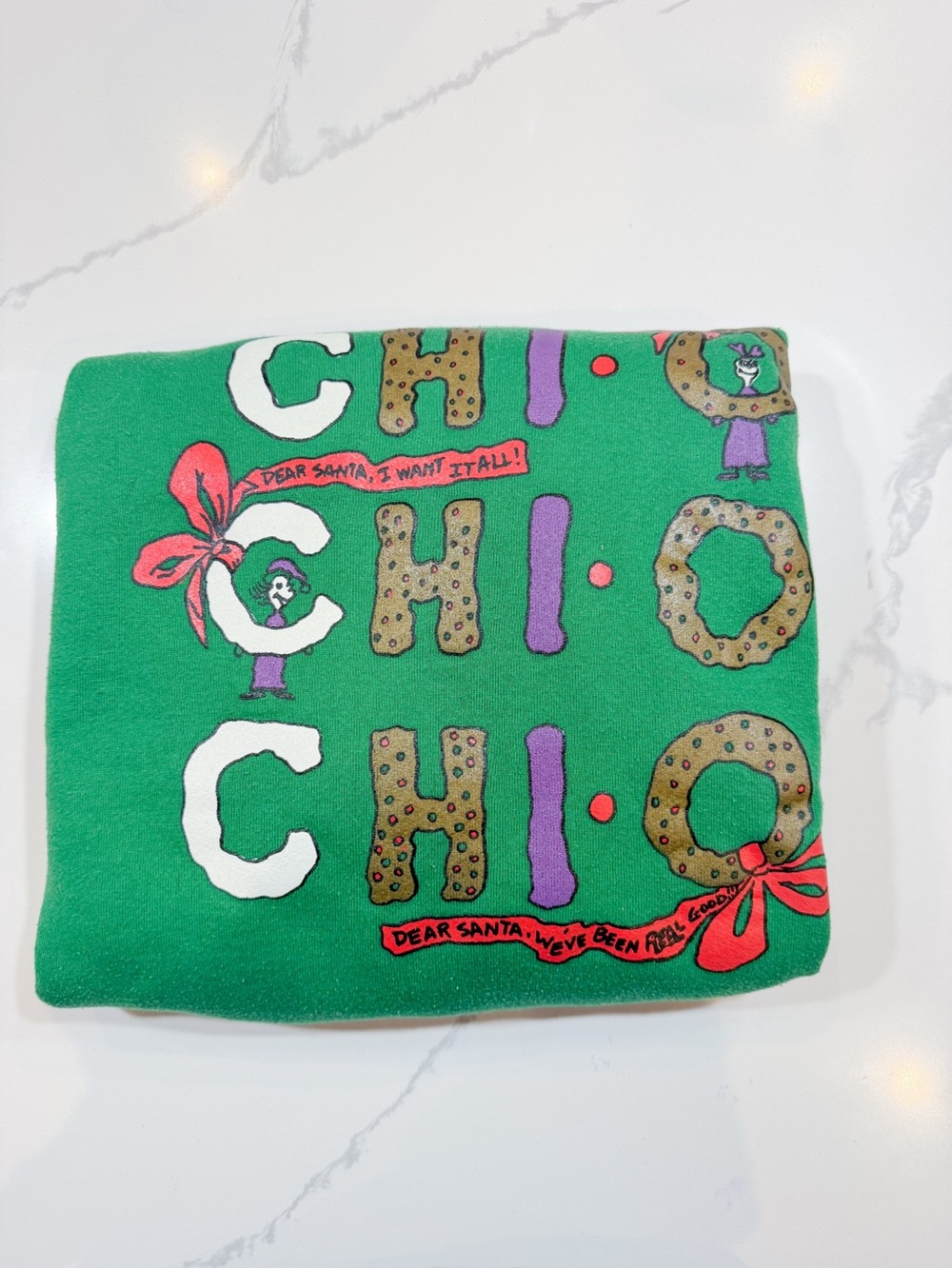 Russell Athletic Green Holiday Graphic Sweatshirt